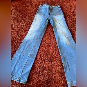 Gap Extra High-Waisted Trouser Wide-Leg Jeans size 29 Tall
